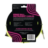 6085 Ernie Ball 18' Braided Straight / Angle Instrument Cable Neon - Yellow