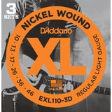D´Addario EXL110-3D Nickel Wound Electric Regular Light .010-.046 struny na elektrickou kytaru 3 PACK