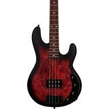 Sterling by MusicMan StingRay RAY34PB-DSBS-R2 Poplar Burst - Dark Scarlet Burst Satin - elektrická baskytara - 1ks