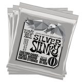 3818 Ernie Ball John Mayer Silver Slinky Nickel Wound Electric Guitar Strings 3 Pack Tin 10.5 - 47 + luxusní limitovaná kovová krabička - struny na elektrickou kytaru - 3ks