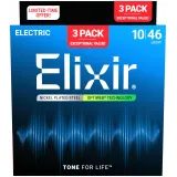 Elixir Optiweb - Light - 3-Pack / .010 - .046 / - struny na elektrickou kytaru - 3ks