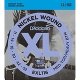 D'Addario EXL116 MEDIUM TOP/HEAVY BOTTOM .011 - .052 Nickel Wound - struny na elektrickou kytaru