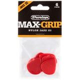 Dunlop Max Grip Jazz III Red Nylon - trsátka - 6ks