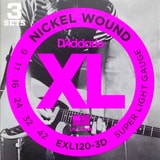 D'Addario  EXL120-3D SUPER LIGHT  .009 - .042 struny na elektrickou kytaru 3 pack