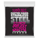 2248 Ernie Ball Stainless Steel Super Slinky .009 - .042 struny na elektrickou kytaru