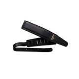 Heritage USA Premium Leather Guitar Strap - Black - kožený pás - 1ks