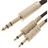 BESPECO BT1250BIS Jack 6.3 Stereo - 2x Jack 3.5 Mono - 3m