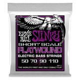 2817 Ernie Ball Power Slinky Flatwound Short Scale Electric Bass Strings 50-110 - "hlazené" struny na basovou kytaru - 1ks