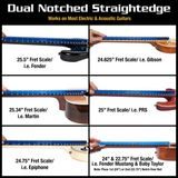 MusicNomad MN821 Tri-Beam 3 'n 1 Dual Notched Straightedge & Precision Straightedge  - 1ks