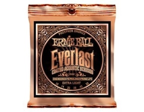 2550 Ernie Ball Everlast Phosphor Bronze Extra Light Coated /10-50/ - "potažené" struny na akustickou kytaru