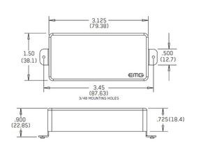 EMG 85-7H Black Chrome - snímač na 7strunnou elektrickou kytaru