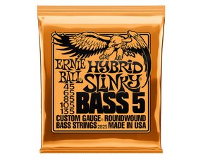 2825 Ernie Ball Hybrid Slinky Nickel Wound 5-String Electric Bass Strings 45-135 Gauge - struny pro baskytaru - 1ks