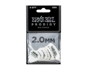 9343 Ernie Ball 2.0mm White Multipack Prodigy Picks 6-pack - trsátka - 6ks