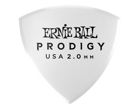 9338 Ernie Ball 2.0mm White Large Shield Prodigy Picks - trsátko - 1ks