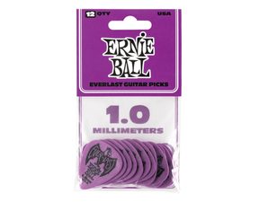 9193 Ernie Ball Everlast Picks Purple 1.0mm - kytarová trsátka - 12ks