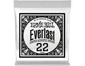 10322 Ernie Ball .022 Everlast Coated 80/20 Bronze Acoustic Guitar Strings Single - " potažená " jednotlivá struna na akustickou kytaru - 1ks