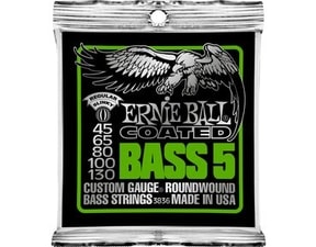 3836 Ernie Ball Coated Bass Strings - Regular 5-String Bass Strings .045 - .130
