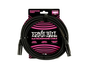 6391 Ernie Ball 15ft Braided XLR / XLR - opletený mikrofonní kabel 4.57m - černá barva - 1ks