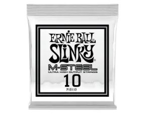 0110 Ernie Ball - M-Steel Plain Electric Guitar Strings 6 Pack - .010 - jednotlivé struny na elektrickou kytaru - 6ks
