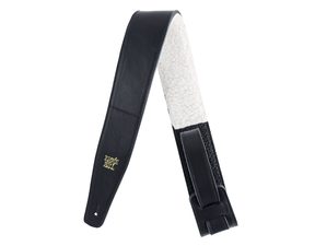 4137 5" Adjustable Italian Leather W/ Fur Pad Black - kožený pás na kytaru