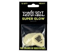 9226 Ernie Ball Super Glow Heavy 0.97mm Cellulose Pick - svítící, silné, celuloidové trsátko - 12ks