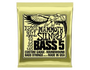 2823 Ernie Ball Mammoth Slinky Nickel Wound 5-String Electric Bass Strings 55-145 Gauge - struny pro baskytaru - 1ks