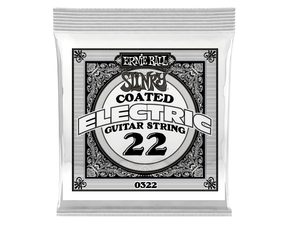 0322 Ernie Ball .022 COATED WOUND NICKEL - " potažená " jednotlivá struna na elektrickou kytaru - 1ks