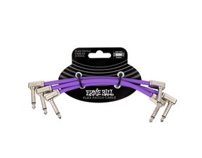 6452 Ernie Ball Flex Patch Cable 6" Purple Multi-Pack - sada propojovacích kabelů - 15.24cm - 3ks