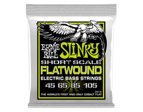 2818 Ernie Ball Regular Slinky Flatwound Short Scale Electric Bass Strings 45-105 Gauge - hlazené struny na basovou kytaru - 1ks