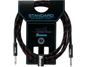 Ibanez SI10- BW Series (Standard) Guitar Instrument Cable - Black / Wine - 3m - nástrojový " opletený " kabel - 1ks