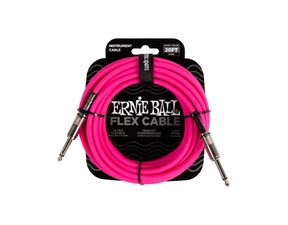 6418 Ernie Ball Flex Instrument Cable Straight/Straight 20ft  - Pink - nástrojový kabel 6m - 1ks