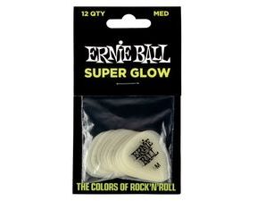 9225 Ernie Ball Super Glow Medium 0.72mm Cellulose Pick - svítící, medium, celuloidové trsátko - 12ks