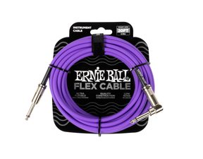 6466 Ernie Ball Flex Cable - rovný / úhlový 20ft / 6m - Purple - nástrojový kabel - 1ks