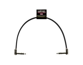 6409 Ernie Ball 12" Flat Ribbon Stereo Patch Cable Black Single - propojovací stereo kabel  30.48cm - 1ks