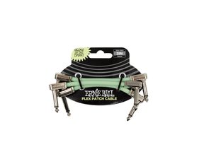 6474 Ernie Ball Flex Patch Cable - 3in / 7.6cm - Glow in Dark - 3-Pack - propojovací kabel - 3ks