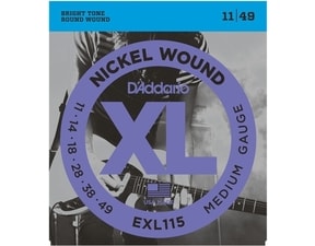 D´Addario EXL115 Nickel Wound Electric Blues/Jazz Rock  .011/.049 struny na elektrickou kytaru