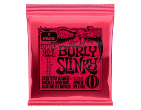 3226 Ernie Ball Nickel Burly Slinky 3 Pack /.011 - .052 / - struny na elektrickou kytaru - 3ks