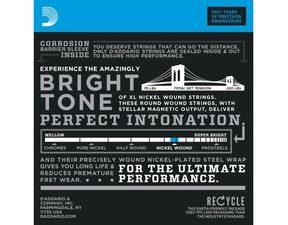 D'Addario Medium XSE Nickel Coated Strings .011 -.049 - "potažené" struny na elektrickou kytaru - 1ks