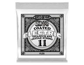 00211 Ernie Ball .011 Slinky Coated Titanium Reinforced Plain Electric Guitar Strings Single - jednotlivá struna - 1ks