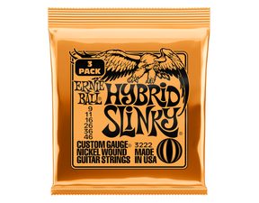 3222 Ernie Ball Nickel Hybrid Slinky Orange 3 Pack /.009 - .046 / - struny na elektrickou kytaru - 3ks