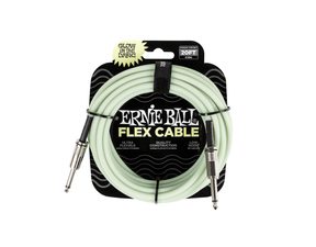 6437 Ernie Ball Flex Instrument Cable Straight/Straight 20ft - Glow in Dark - nástrojový kabel - 6m - 1ks