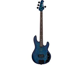 Sterling by MusicMan StingRay R4 Poplar Burl Top Neptune Blue Satin - elektrická baskytara