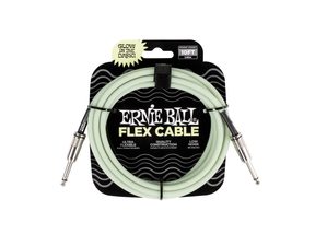 6436 Ernie Ball Flex Instrument Cable Straight/Straight 10ft - Glow in Dark - nástrojový kabel - 3m - 1ks