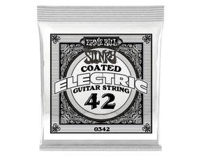 0342 Ernie Ball .042 COATED WOUND NICKEL - " potažená " jednotlivá struna na elektrickou kytaru - 1ks