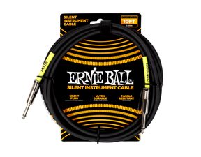 6472 Ernie Ball - Classic Silent Instrument Cable - rovný / rovný jack - 3m - nástrojový kabel s vypínatelným jackem - 1ks