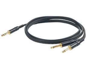 Proel CHLP210LU15 - kabel 1x stereo 6.3mm + 2x mono 6.3mm