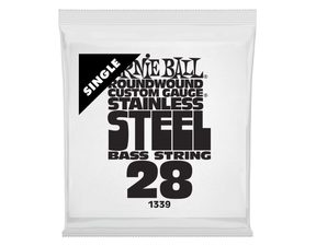 1339 Ernie Ball 	.028W Stainless Steel Electric Bass String Single - jednotlivá struna na basovou kytaru - 1ks