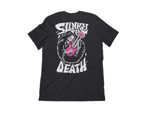 Lifestyle černé triko na zadní straně Slinky Till Death..