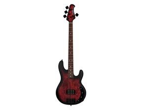 Sterling by MusicMan StingRay RAY34PB-DSBS-R2 Poplar Burst - Dark Scarlet Burst Satin - elektrická baskytara - 1ks