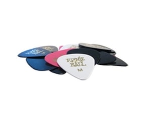 9172 Ernie Ball série SIDEMAN Medium 0.72mm Assorted Color Cellulose Pick - různé barvy, medium, celuloidové trsátko - 24ks